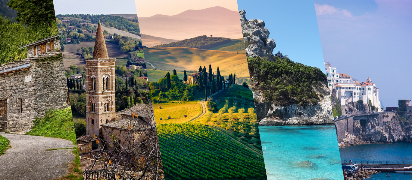 Collage, Natur, Landschaft, Stadt