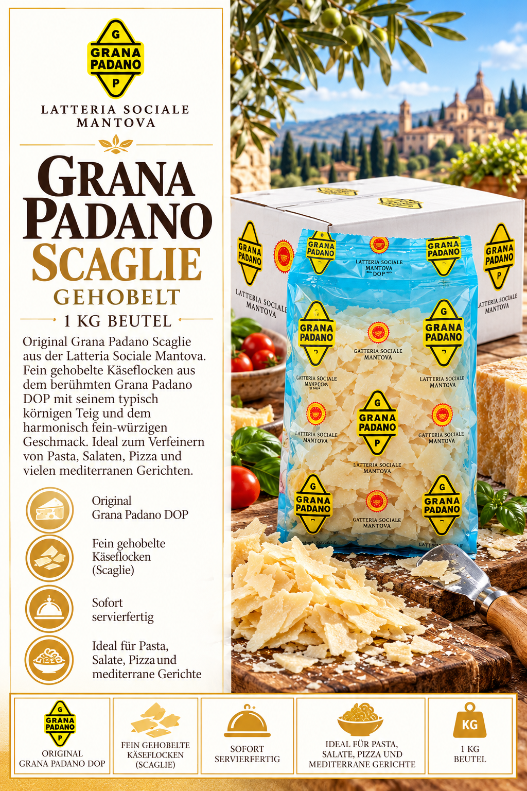 Käse, Grana Padano, Beutel, Beutel Käse, Pasta-Gerichte