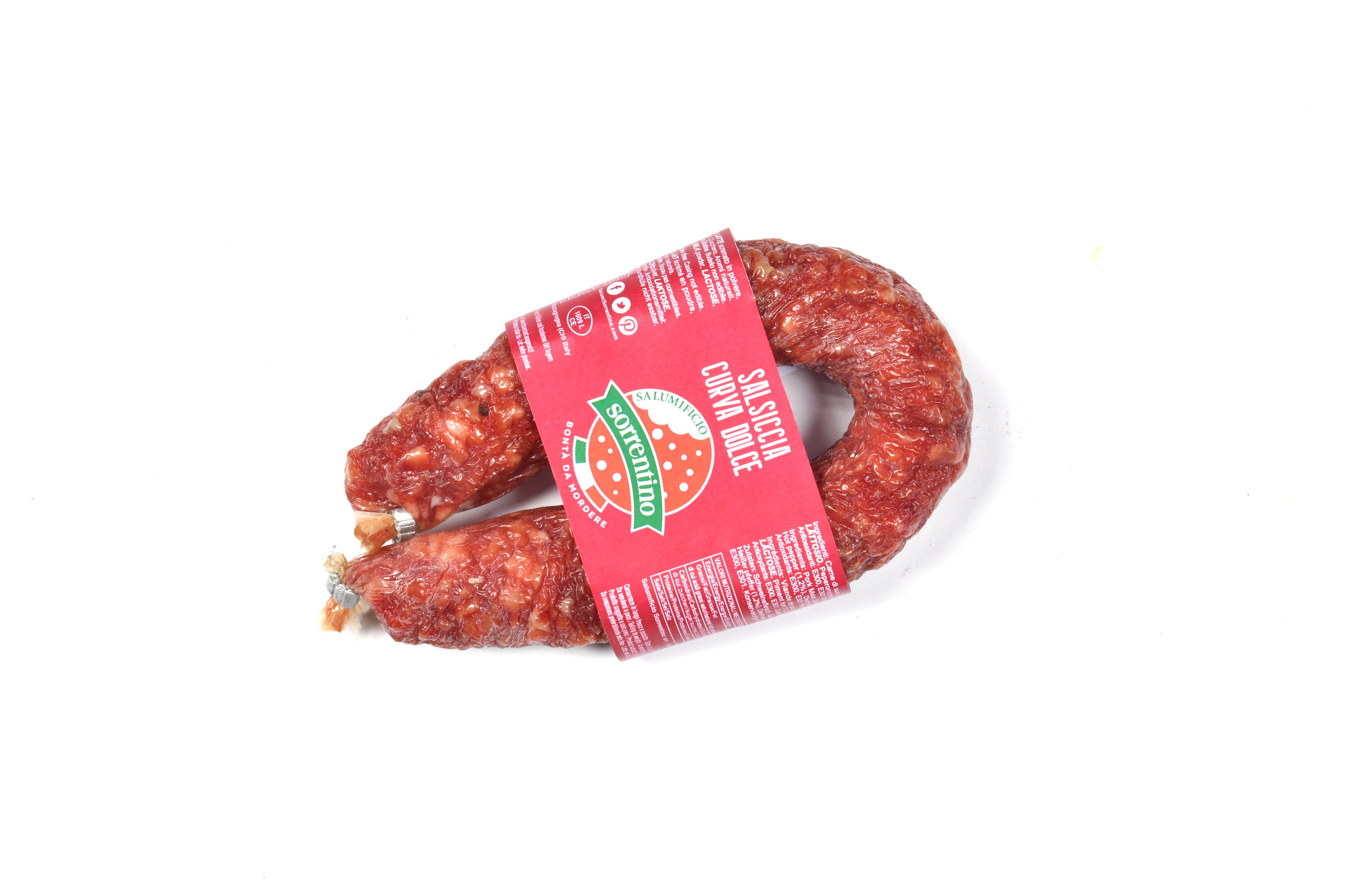 Salsiccia curva dolce 1 Stück zirka 200g  (cod.1219), Preis pro Kg/ Sorrentino