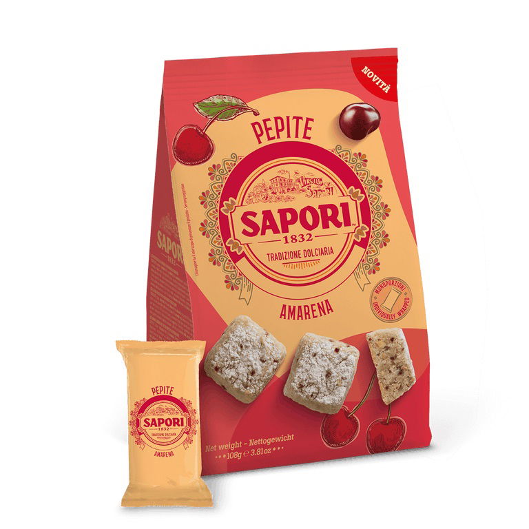 Pepite Amarena Mandelgebäck mit Sauerkirschen 108g / Sapori