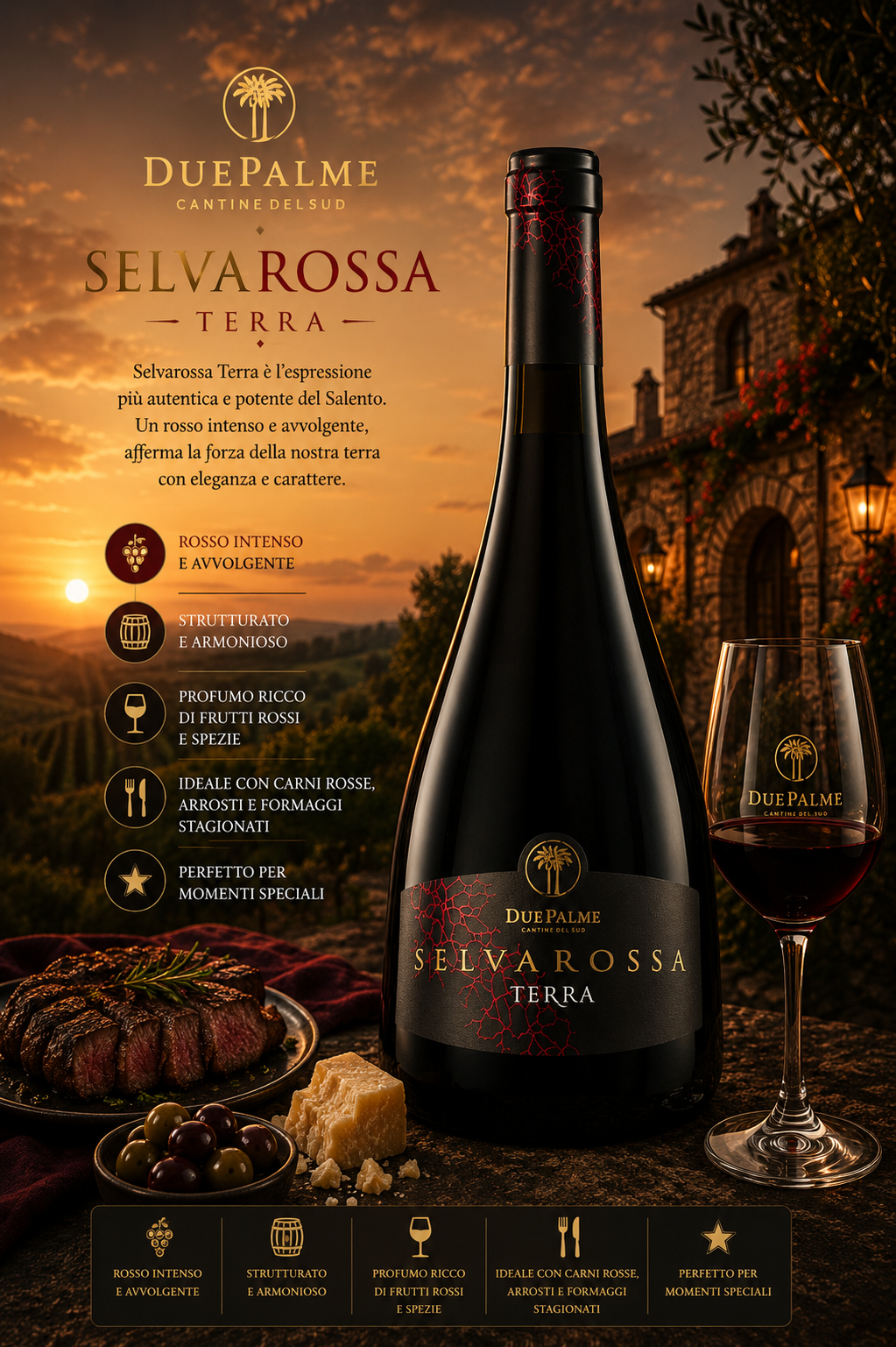 wein, flasche, rotwein, selvarossa, terra