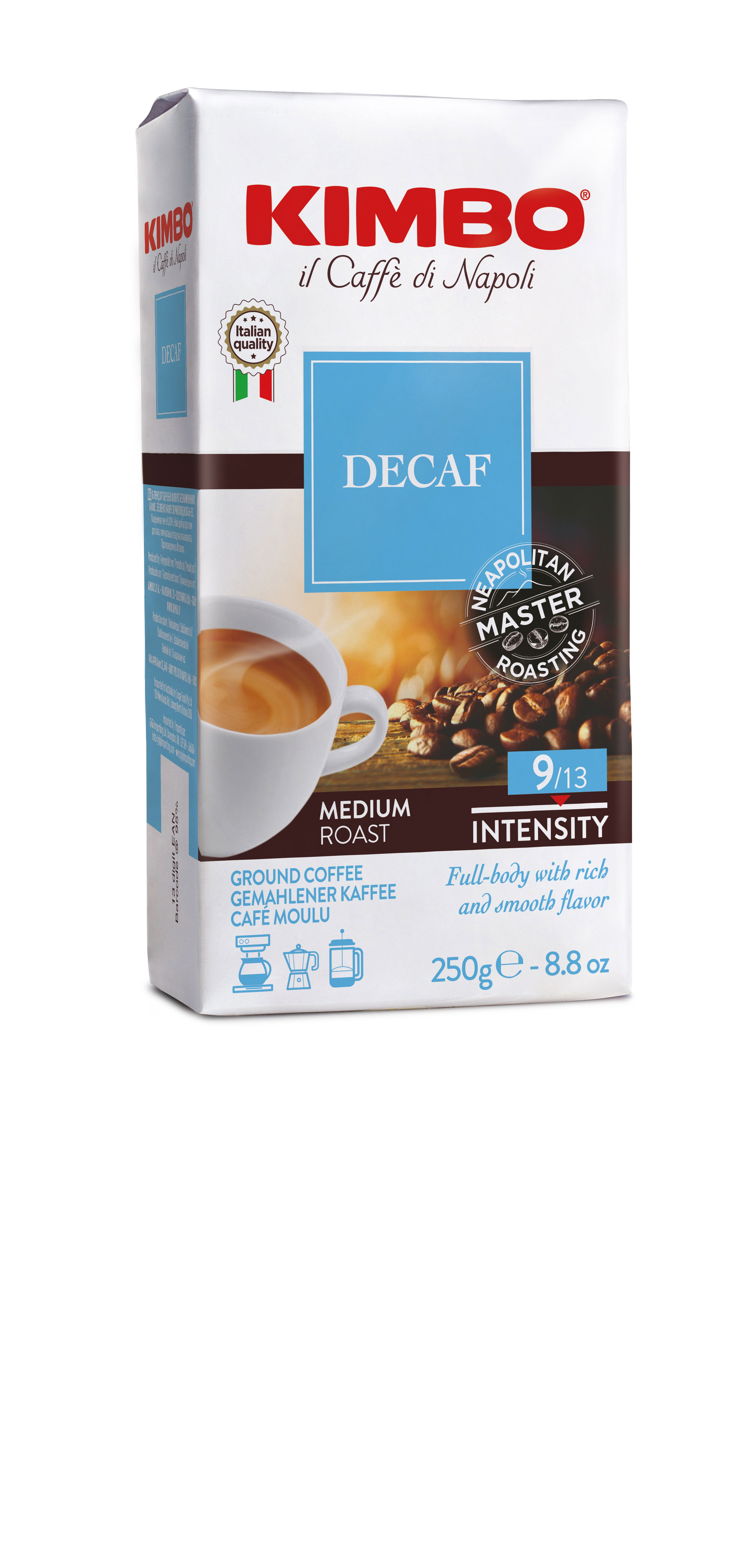 Caffe Espresso ohne Koffein gemahlen 250g | Kimbo