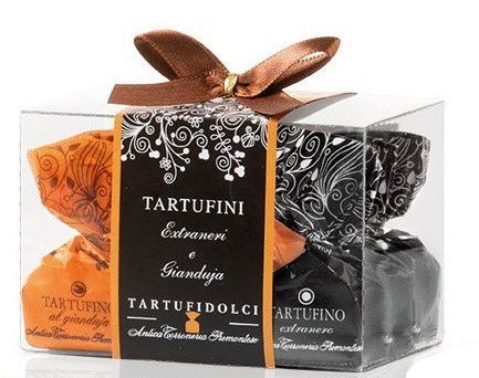 Trüffelpralinen Tartufini Dolci Box mix Extraneri und Gianduja 63g | Antica Torroneria Piemontese