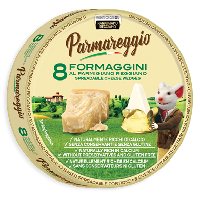 Parmigiano Reggiano 8 Käse - Ecken - Schmelzkäse 140g | Parmareggio