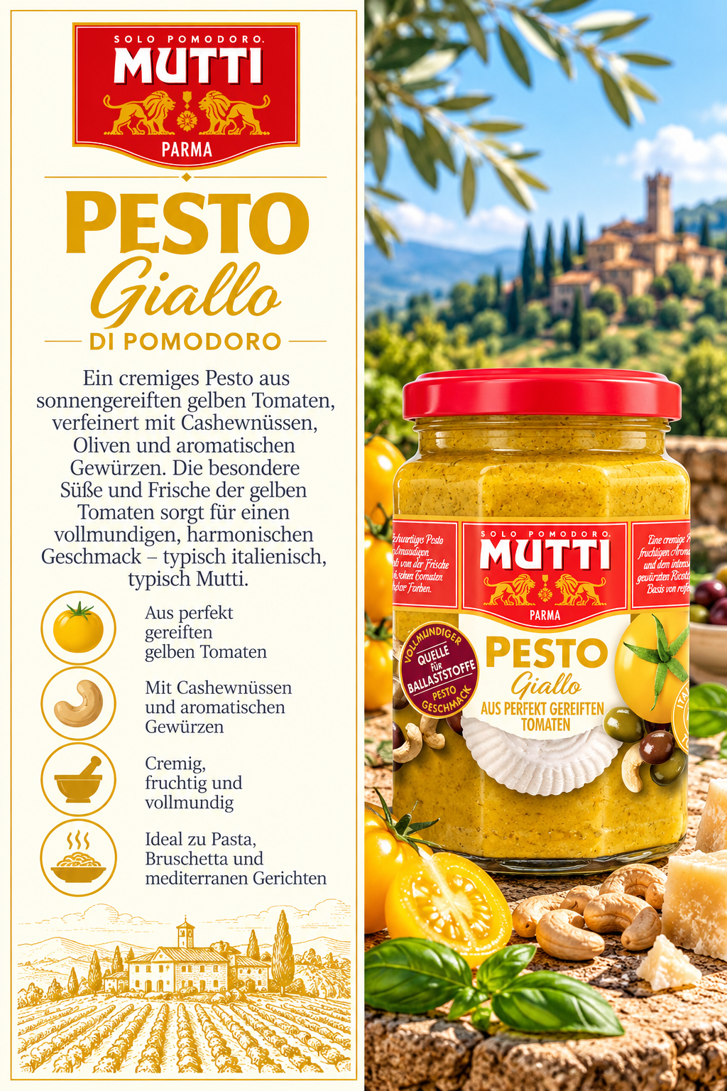 Pesto, Gelb, Glas, Cashew, Tomate