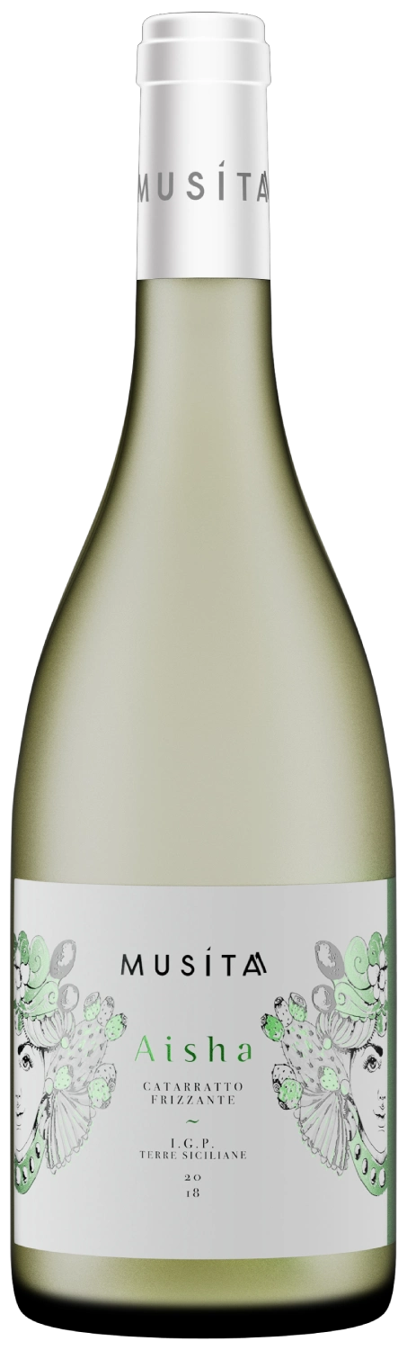 Weißwein, Flasche, Weißweinflasche, Aisha?, Weißwein-Label