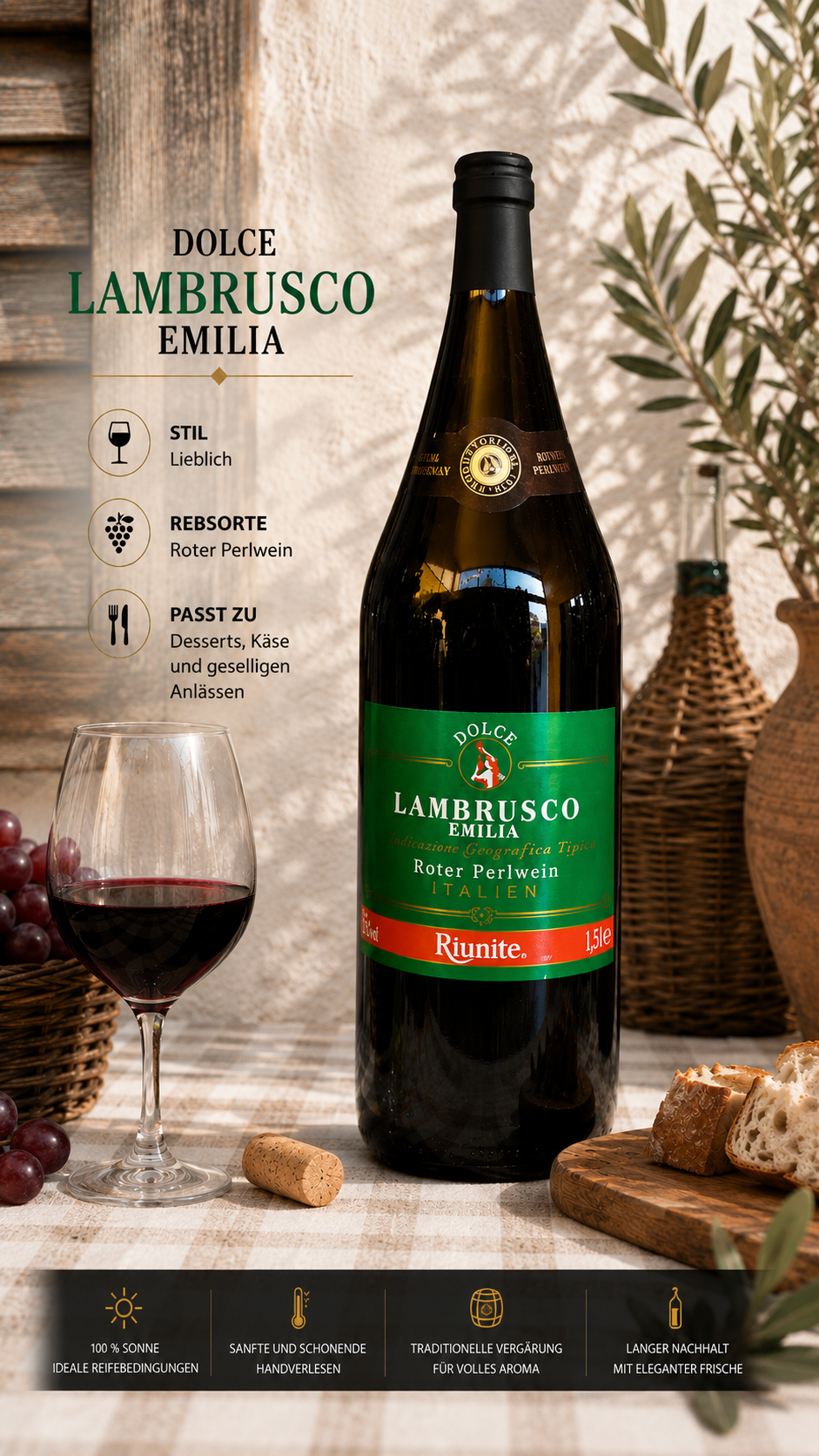 Wein, Rotwein, Italien, Lambrusco, Emilia