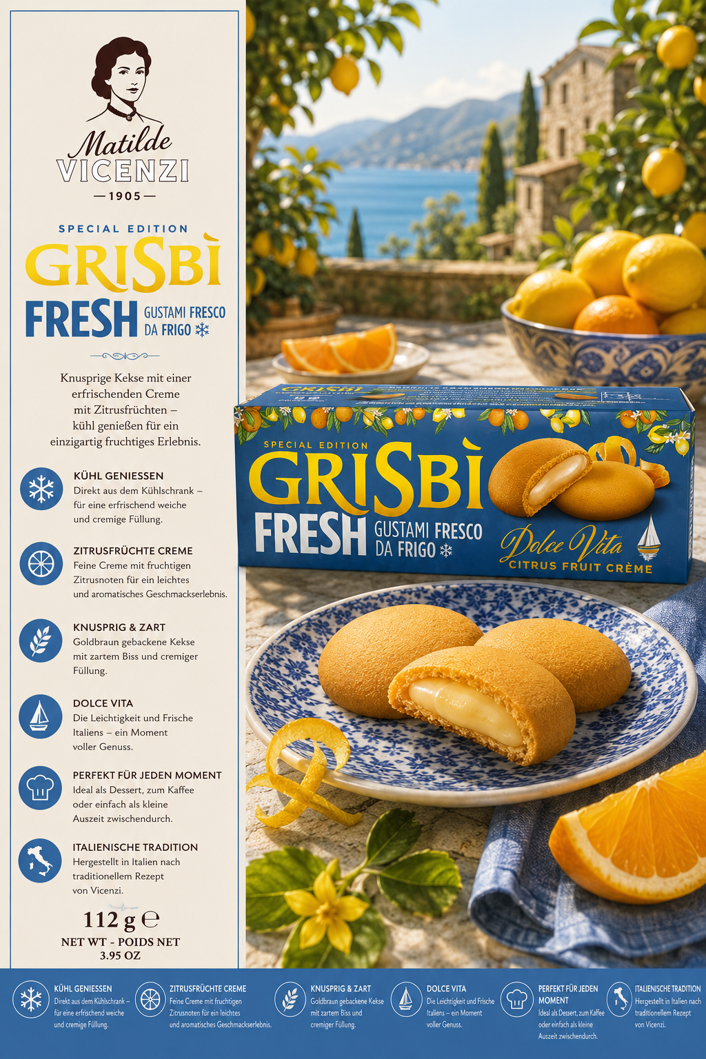 Keks, Grisbi, Frutti, Zitrus, Gelbe Orangen