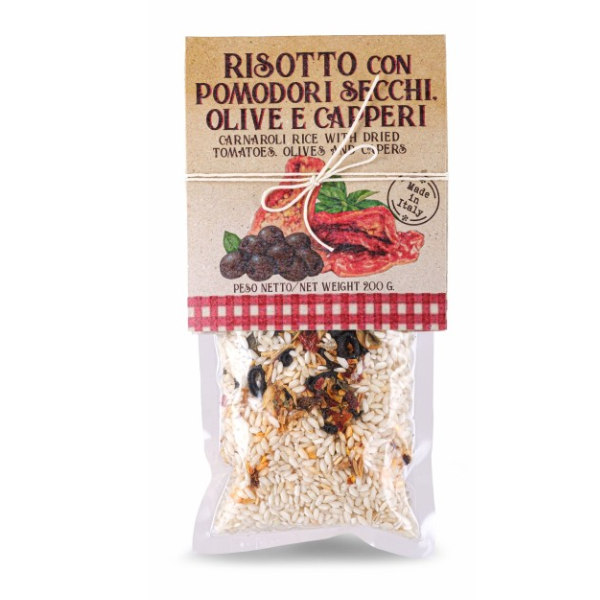 Risotto mit getrockneten Tomaten, Oliven und Kapern 200g | Artigiani dei Sapori    