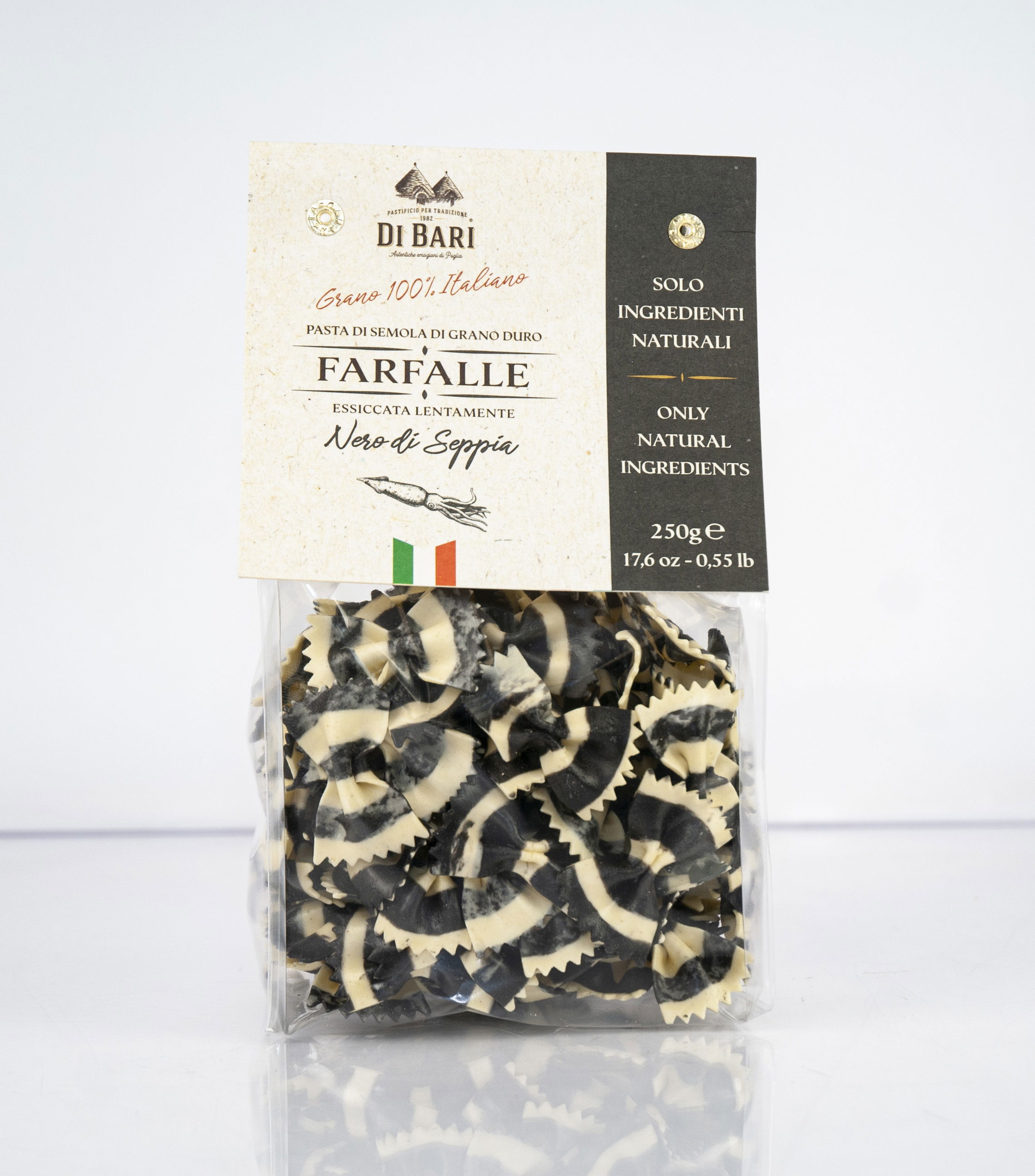 Farfalle al nero di Seppia 250g | Taralloro Di Bari
