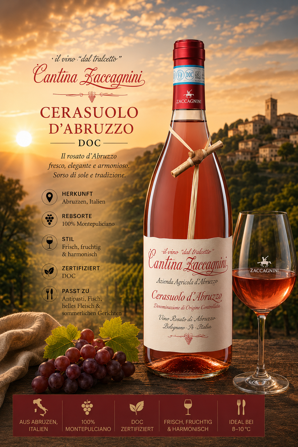 Rosé, Wein, Italienisch, Vino, Abraucco?