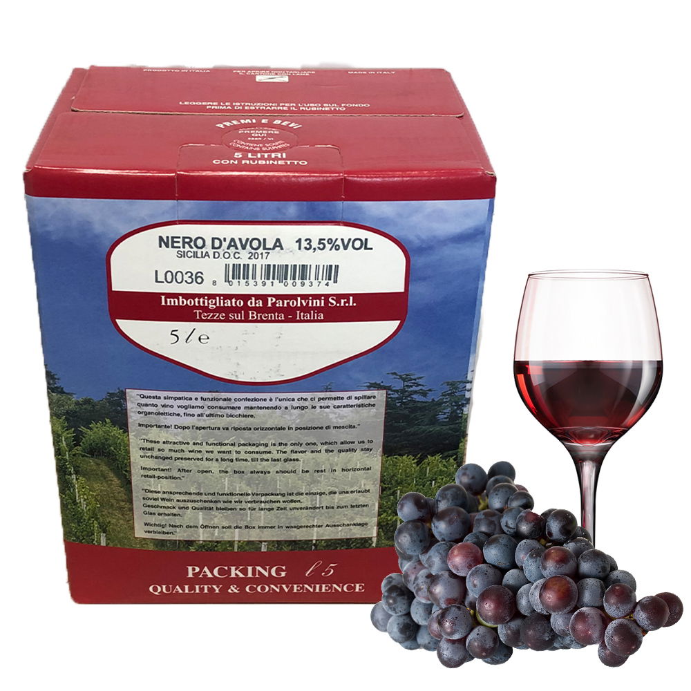Nero d' Avola Sicilia DOC 5l Bag in Box 13% | Parol Vini