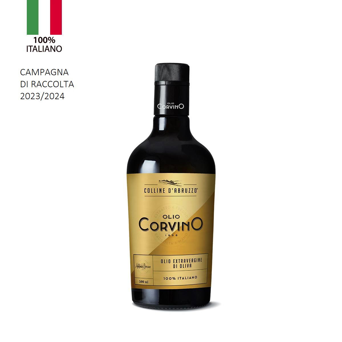 Olio extra vergine Colline d´Abruzzo 100% Italienisch 0,5 Liter/Corvino