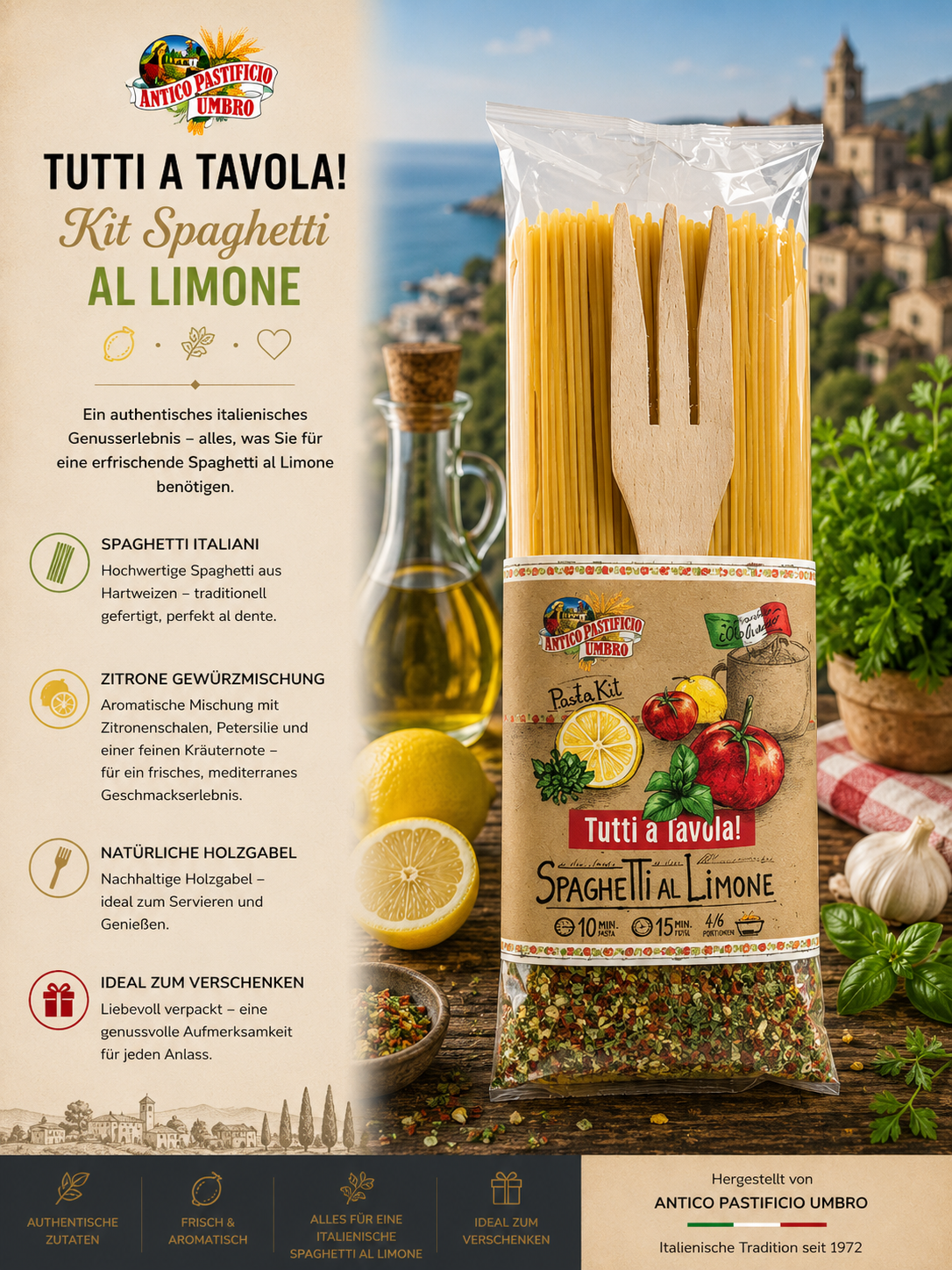 Spaghetti, Spaghettini, Limone, Italienisch, Kit