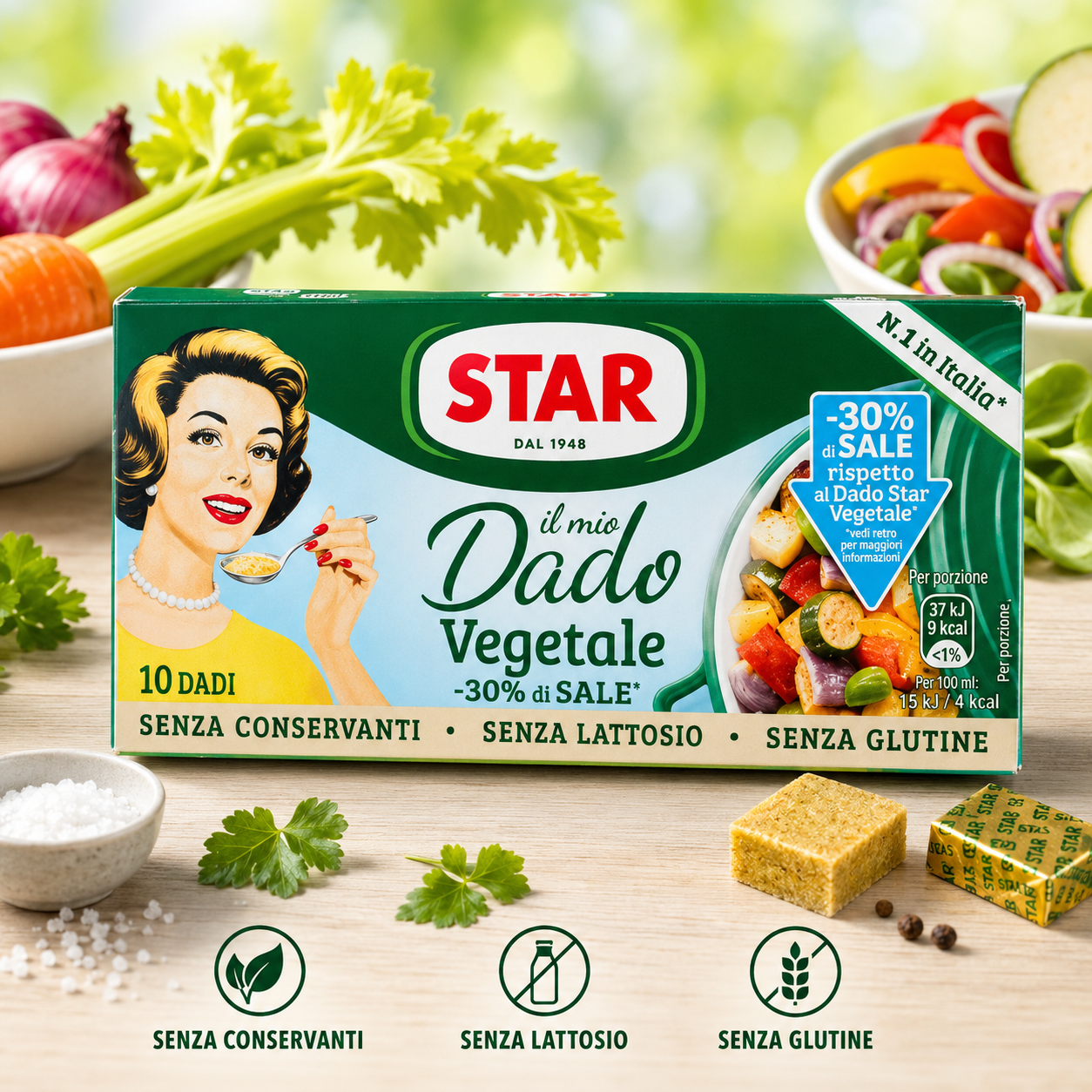 Gemüsemischung, Dado Vegetale, Sale -30%, Glutenfrei, Senza conservanti