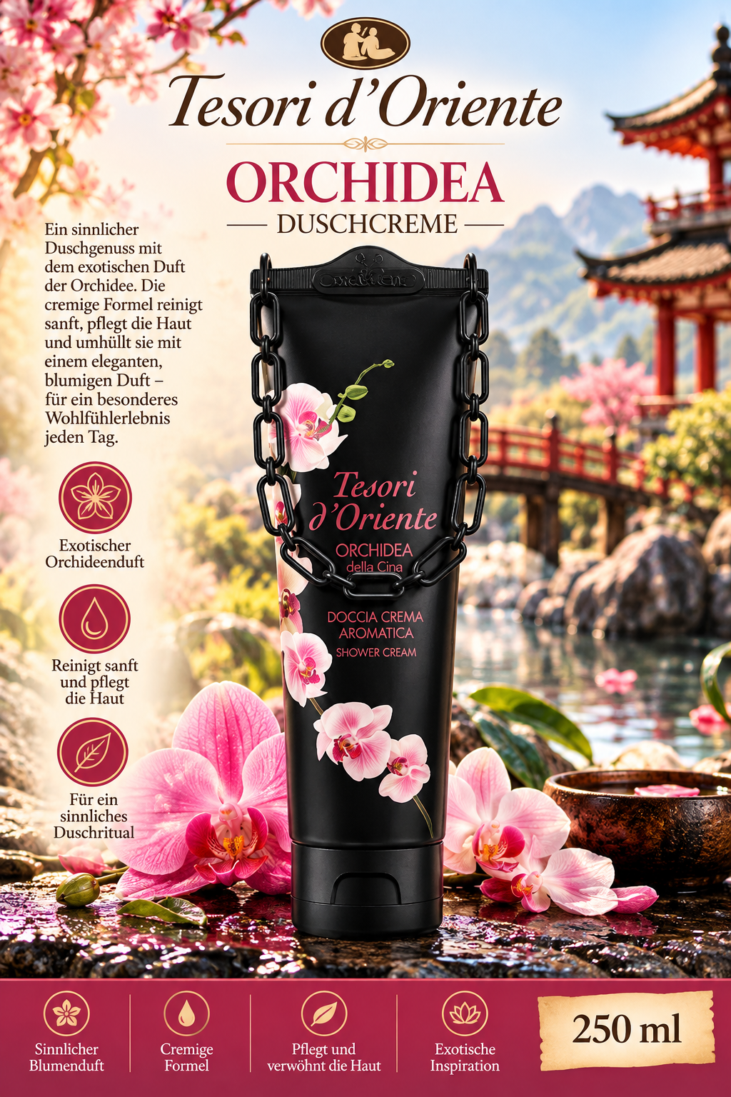 Duschcreme, Orchidee, Orchidée, 250 ml, Shower cream