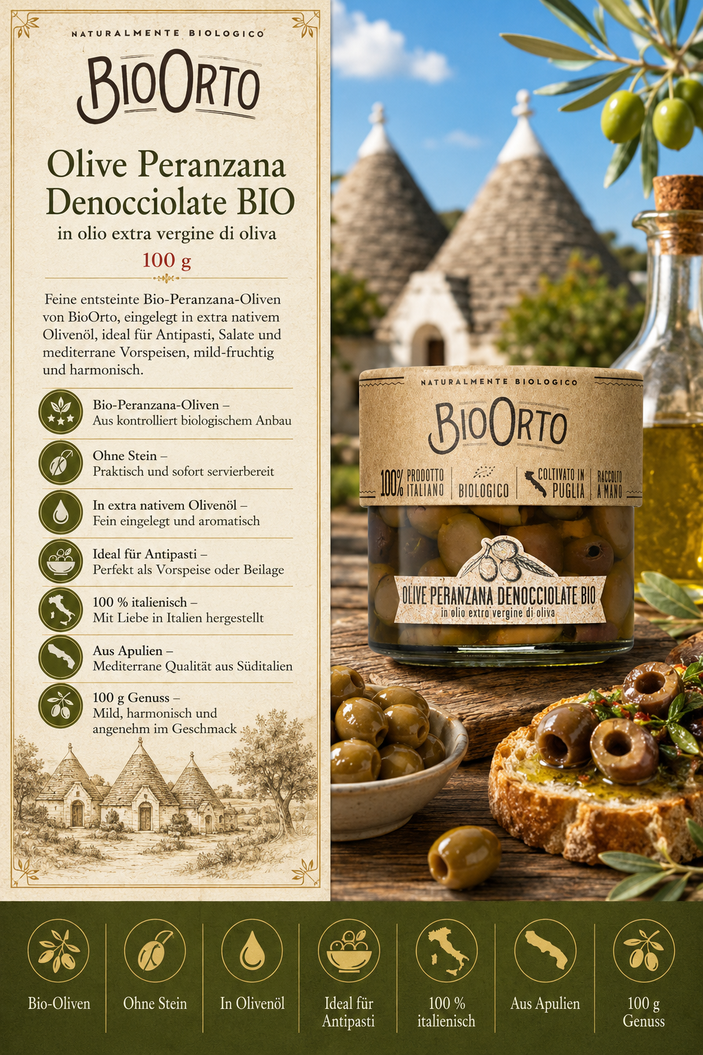 Olive, Olivenöl, Grüne Oliven, Bio, Peranzana