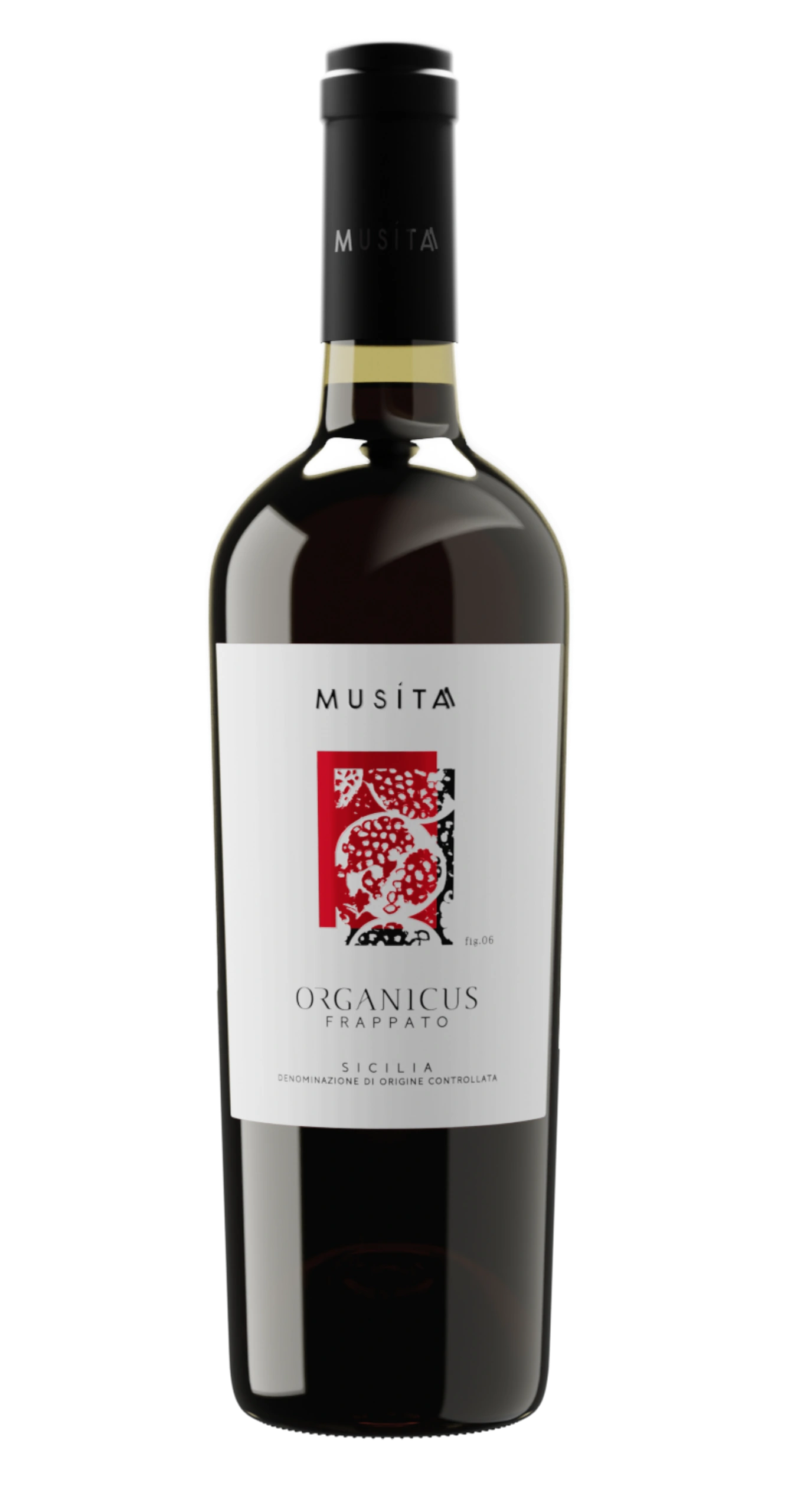 wein, rotwein, flasche, organikus, frappato