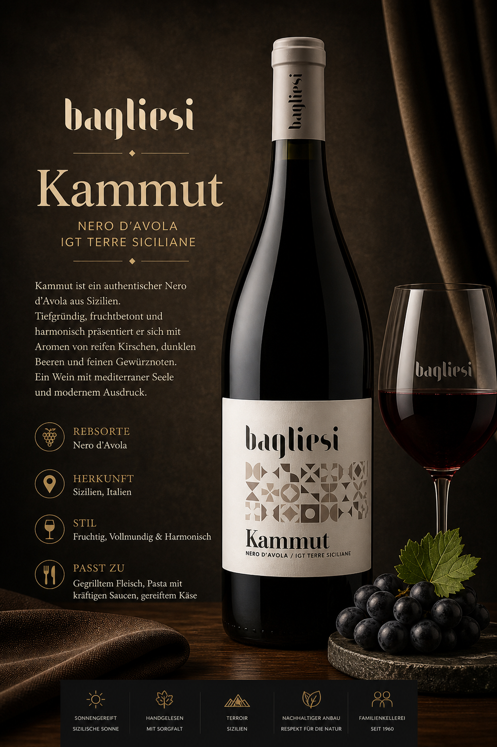 wein, kammut, redwein, flasche, glas