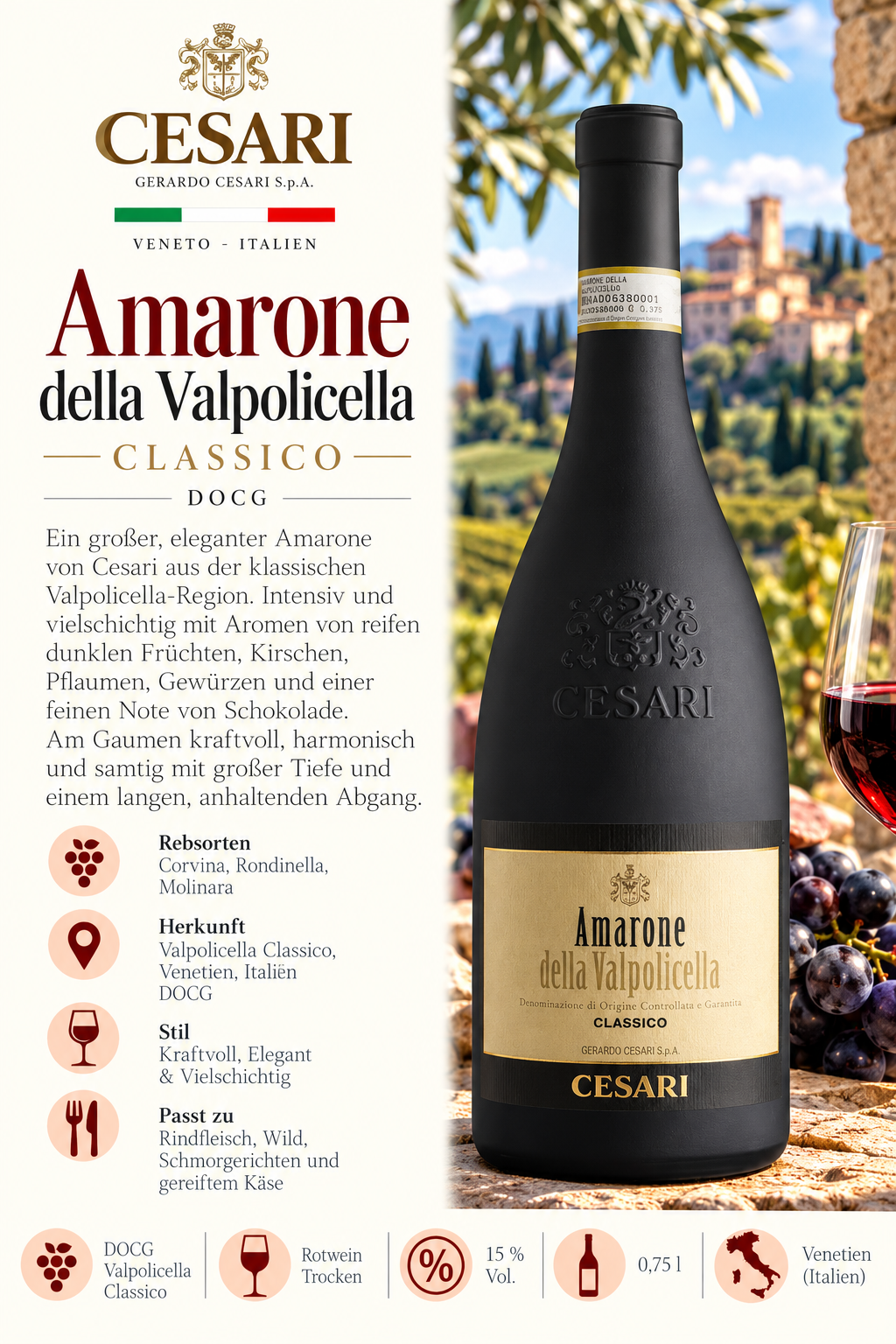 Amarone, Valpolicella, Wein, Flasche, Korken