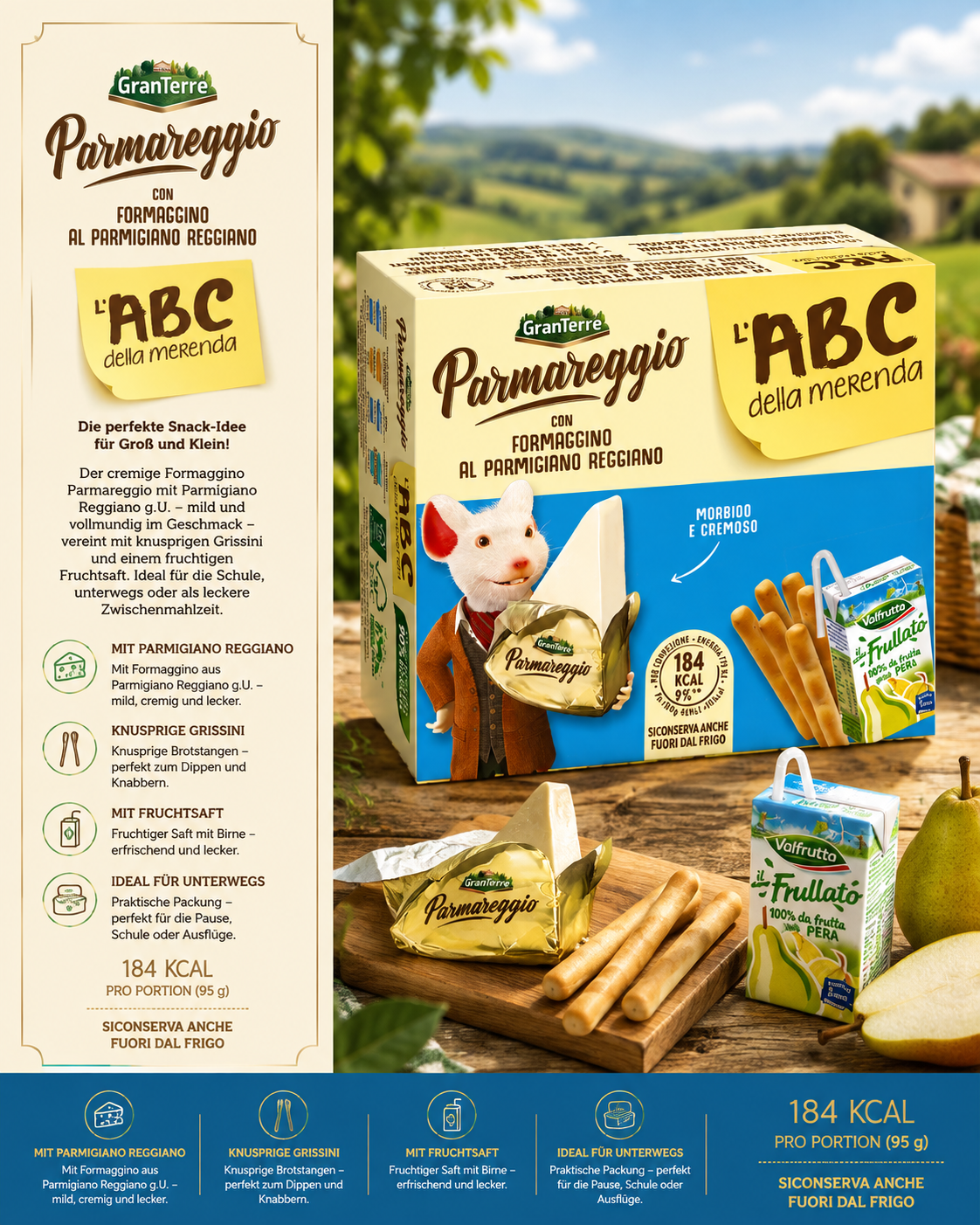 Käse, Formaggio, Parmareggio, Rezeptur, Snack