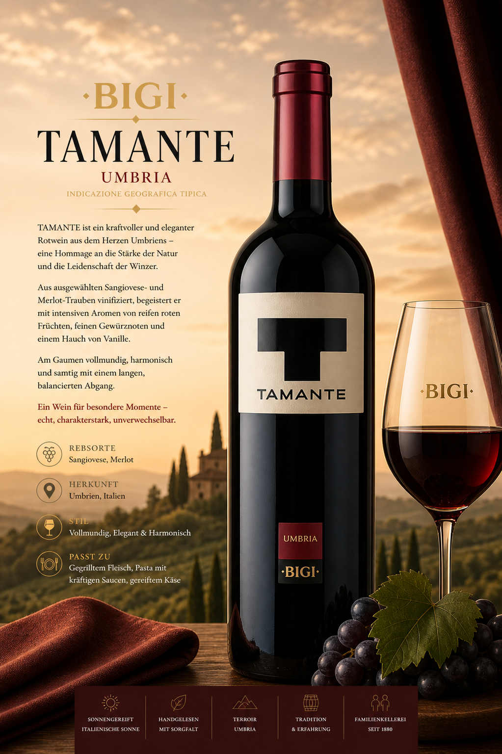 Wein, Rotwein, Umbria, Flasche, Weinglas