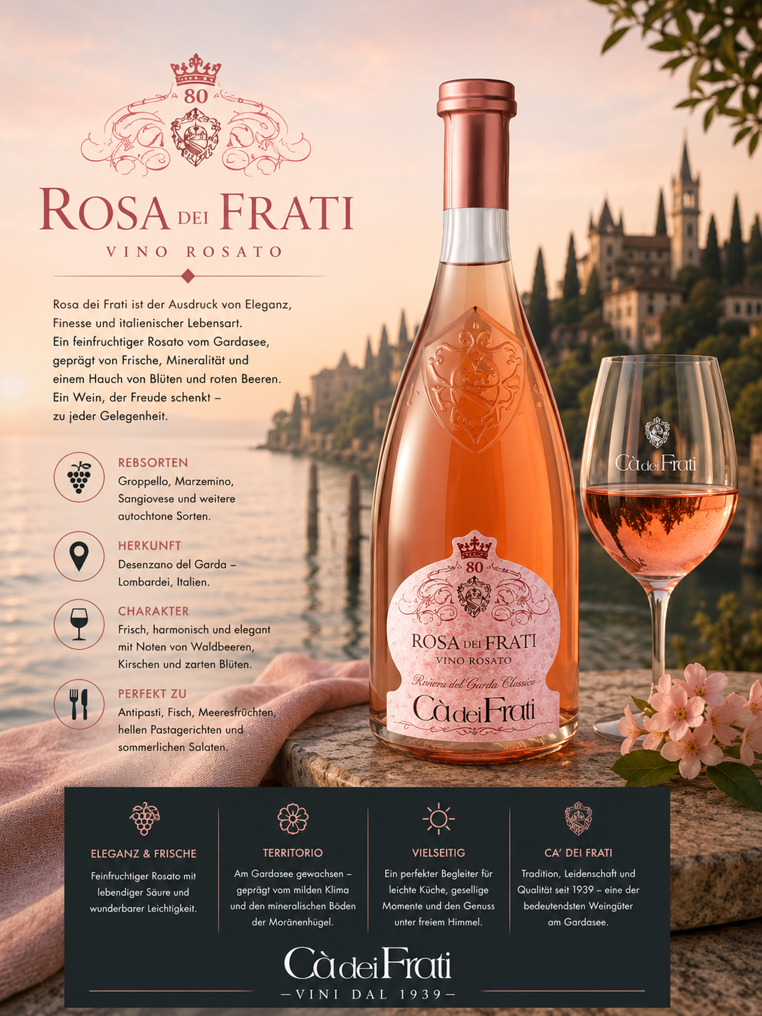 rosé, weinflasche, roséwein, gläser, etikett