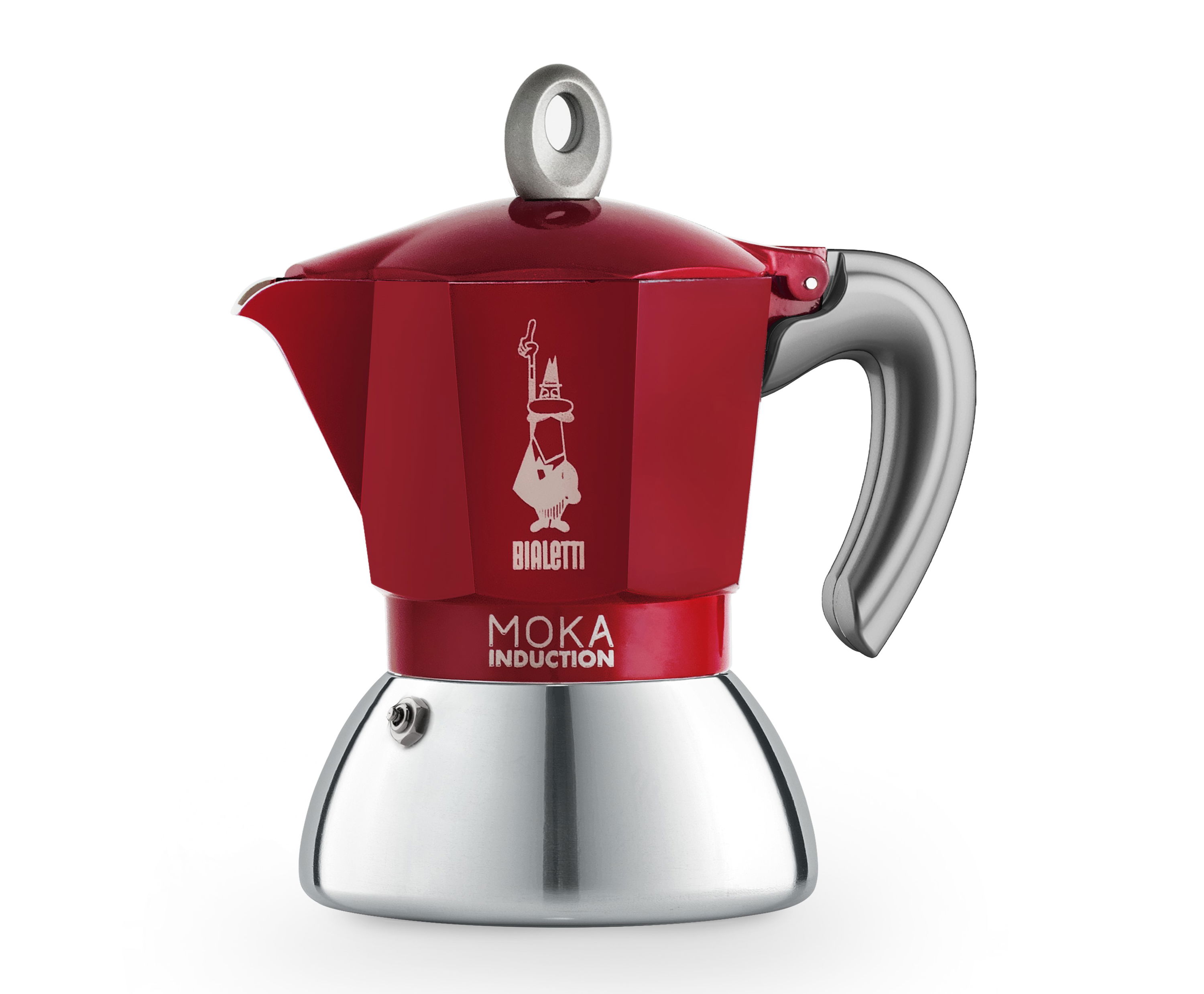 Moka Induction rot  für 2 Tassen/Bialetti