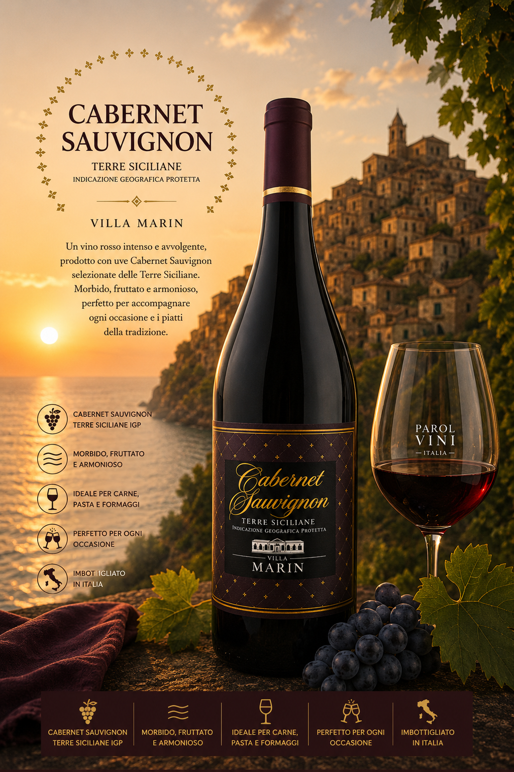 cabernet sauvignon, weinflasche, rotwein, italienischer wein, traube