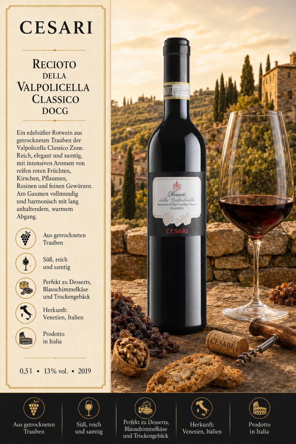 Wein, Rotwein, Valpolicella, Italien, 52cl, Wein, Rotwein, Valpolicella, Italien, Flasche