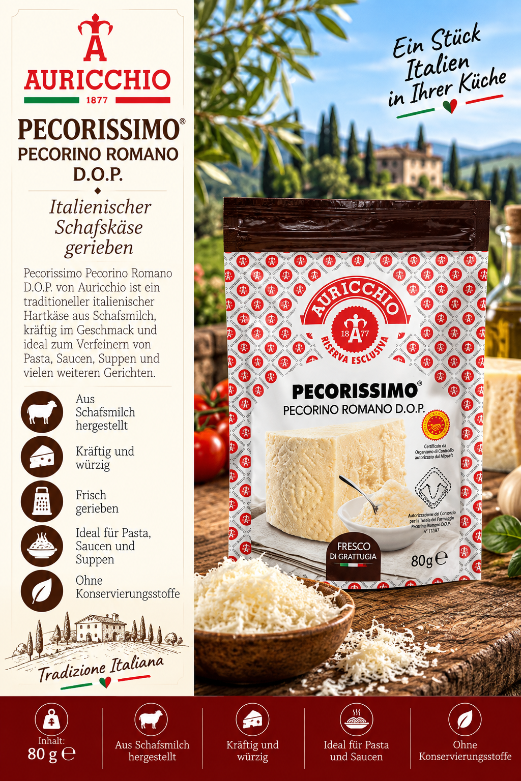 Pecorissimo, Pecorino Romano, Käse, Italienisch, Rohmilch?