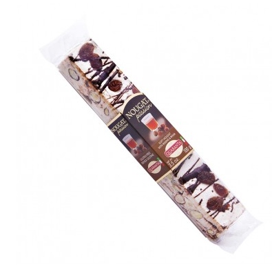 Nougat mit Bitterschokolade, Rosinen und Rhum 100 g/Quaranta