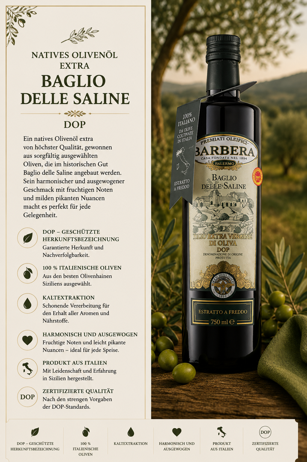 Olivenöl, Balsamico, Flasche, Italien, Extrakt