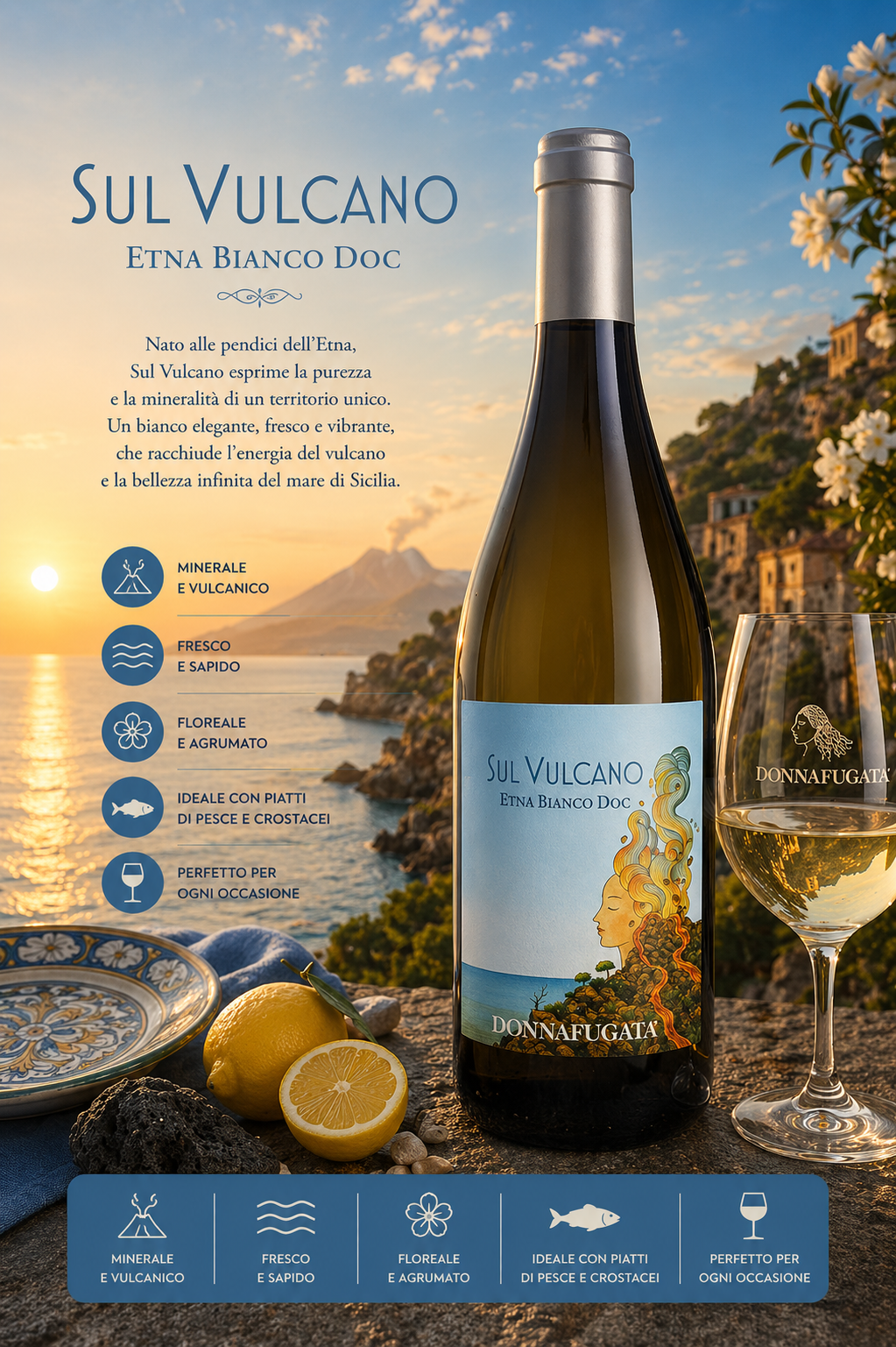 Wein, Weißwein, Etna, Bianco Doc, Donnafugata
