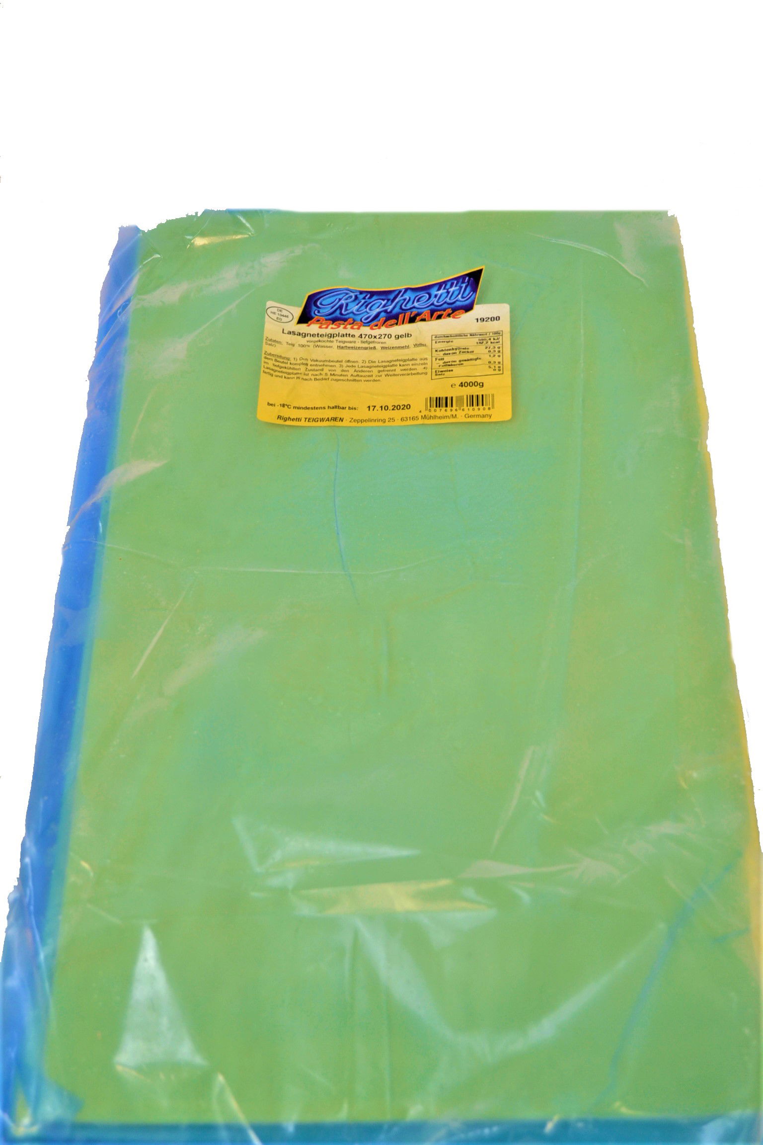 Lasagneteigplatten TK 4000g