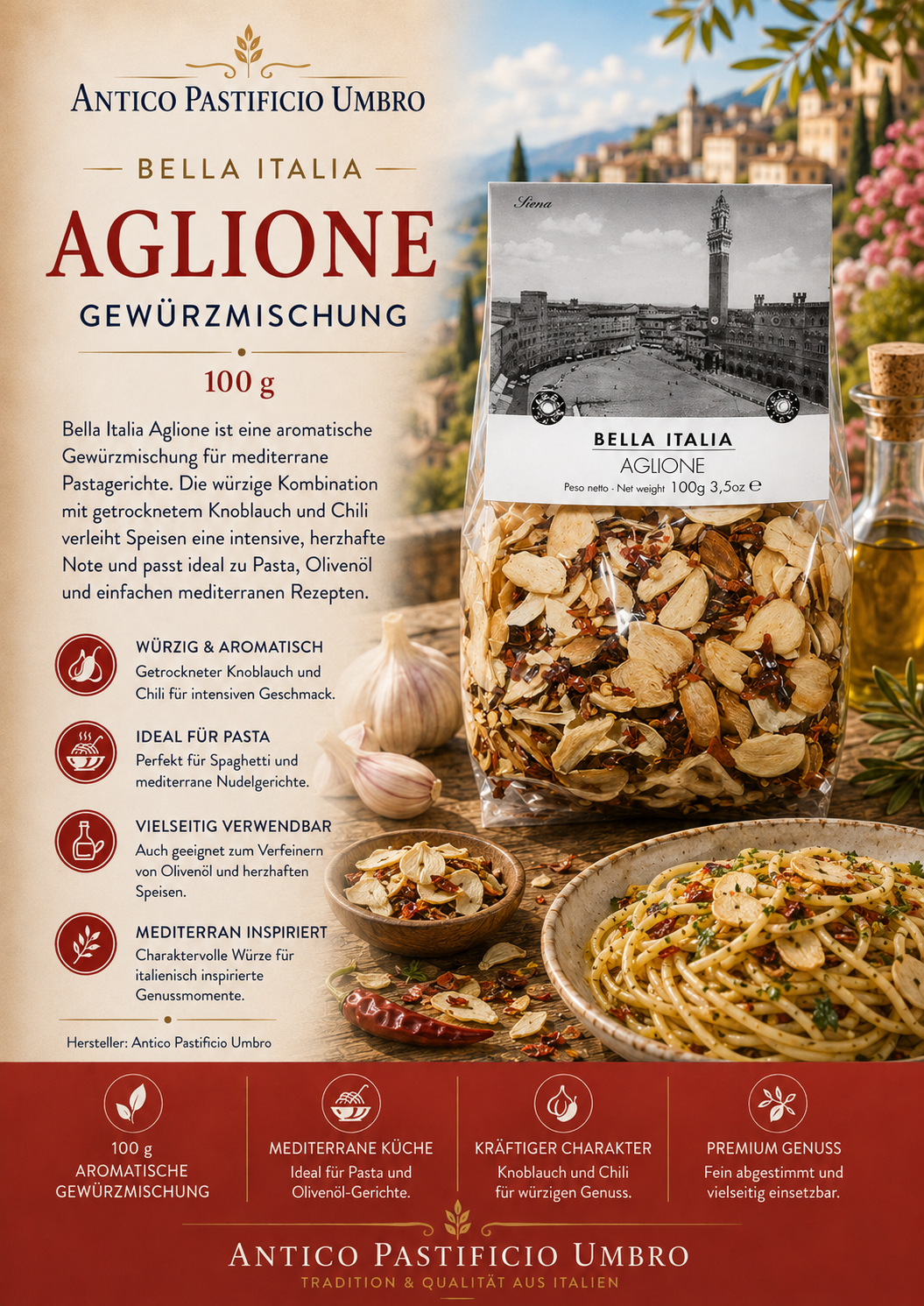 gewürzmischung, italienische cuisine, pasta zutat, knoblauch, chilifläche