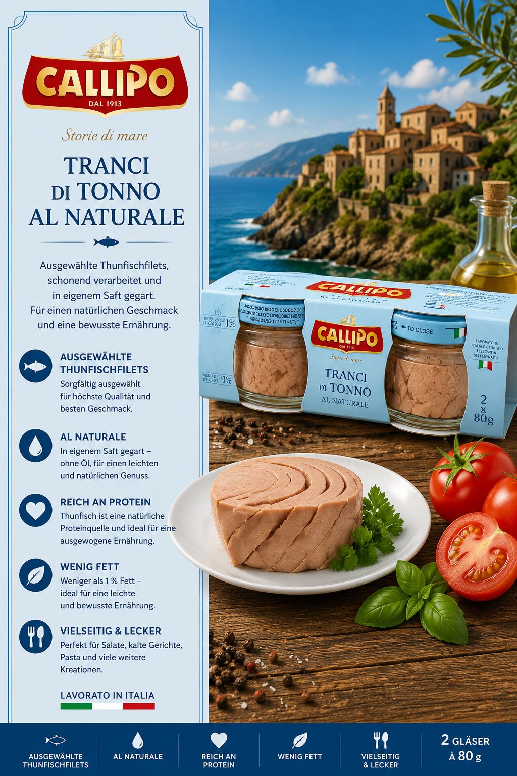 Thunfisch, Pastete, Konserve, Al Naturale, Tomate