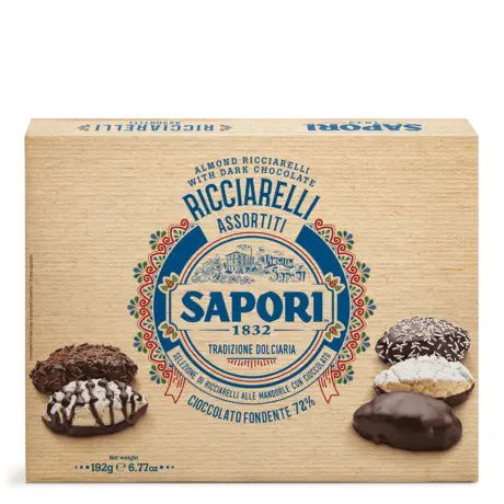 Ricciarelli Mandelgebäck sortiert mit Zartbitterschokolade 192g / Sapori