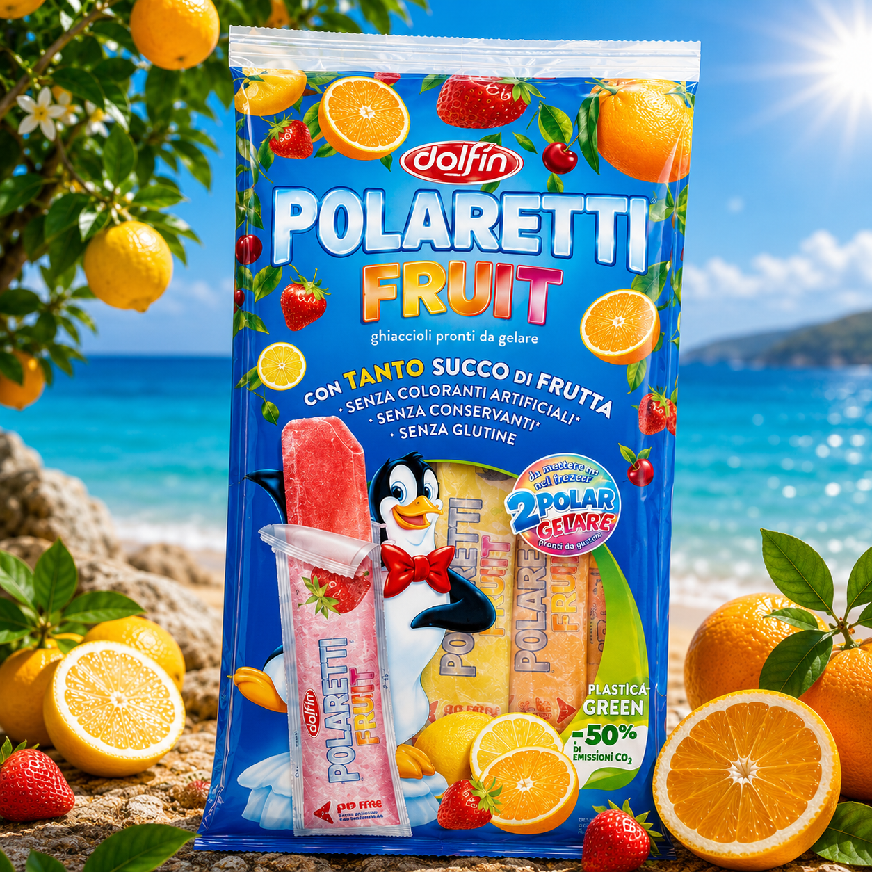 Fruchtgummi, Fruchtpops, Polaretti, Fruchtgummi, Obstszene