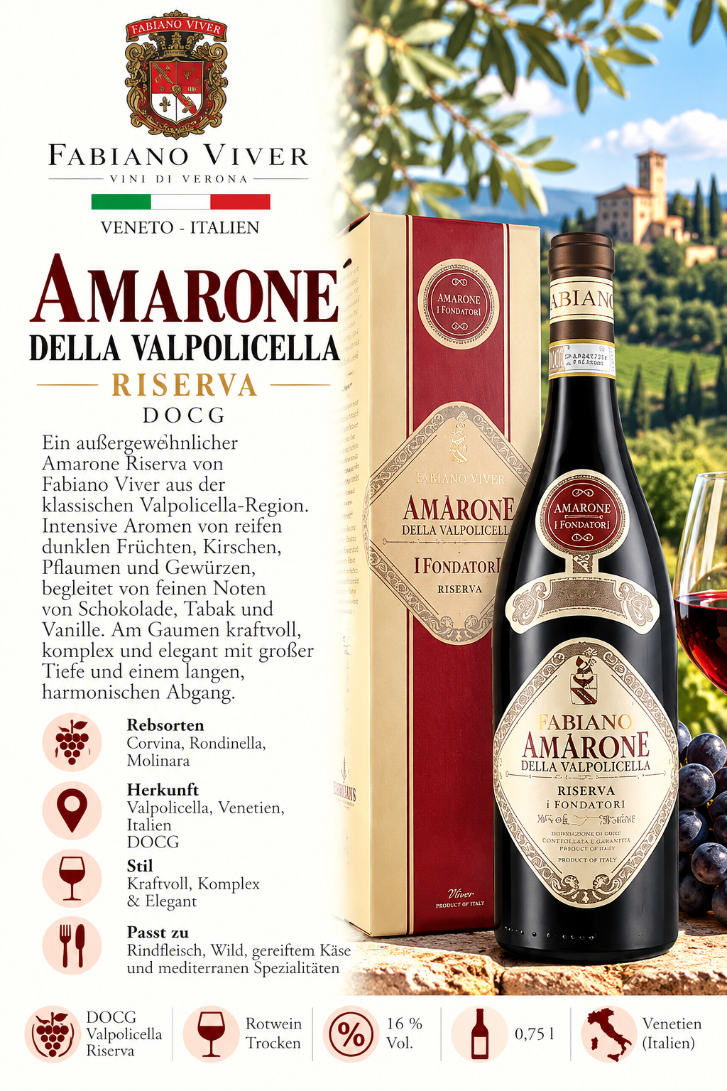 Amarone, Valpolicella, Riserva, Flasche, Weinflasche