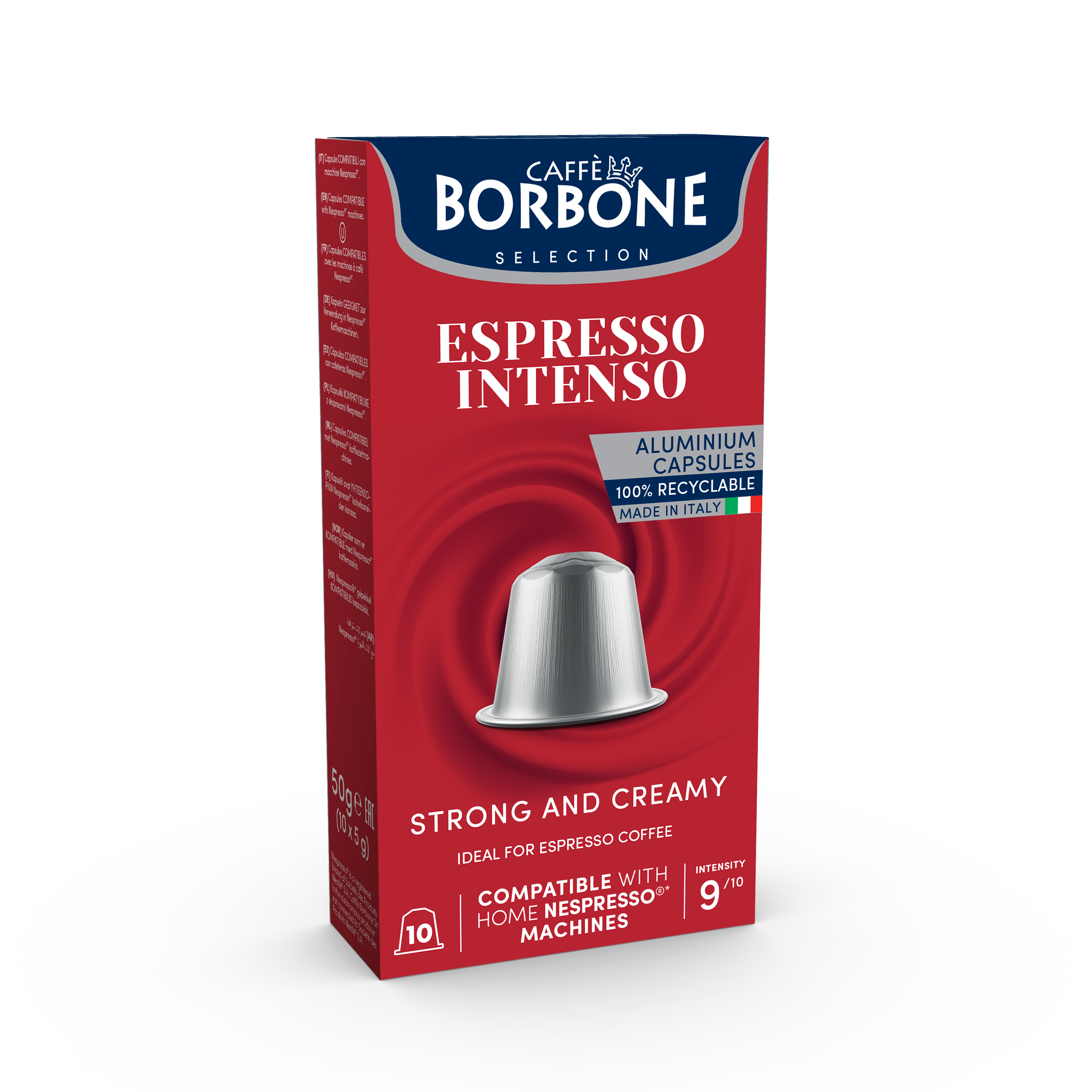 Caffe Borbone Alukapsel für Nespresso Espresso Intenso  10 Stück a 5 g/Caffe´Borbone
