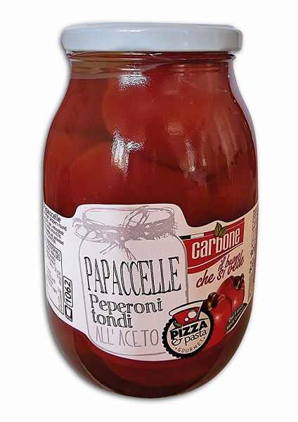 Pappaccelle runde Paprika in Essig 900g | Carbone