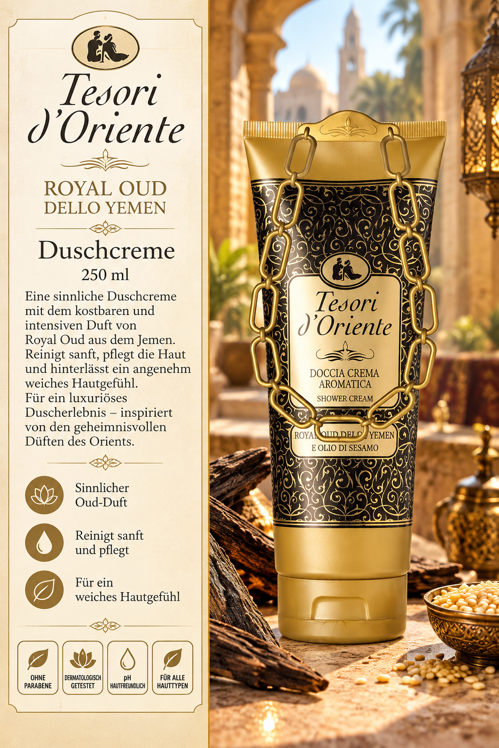 Duschcreme, Doccia Crema, Royal Oud, Oriente, Yemen