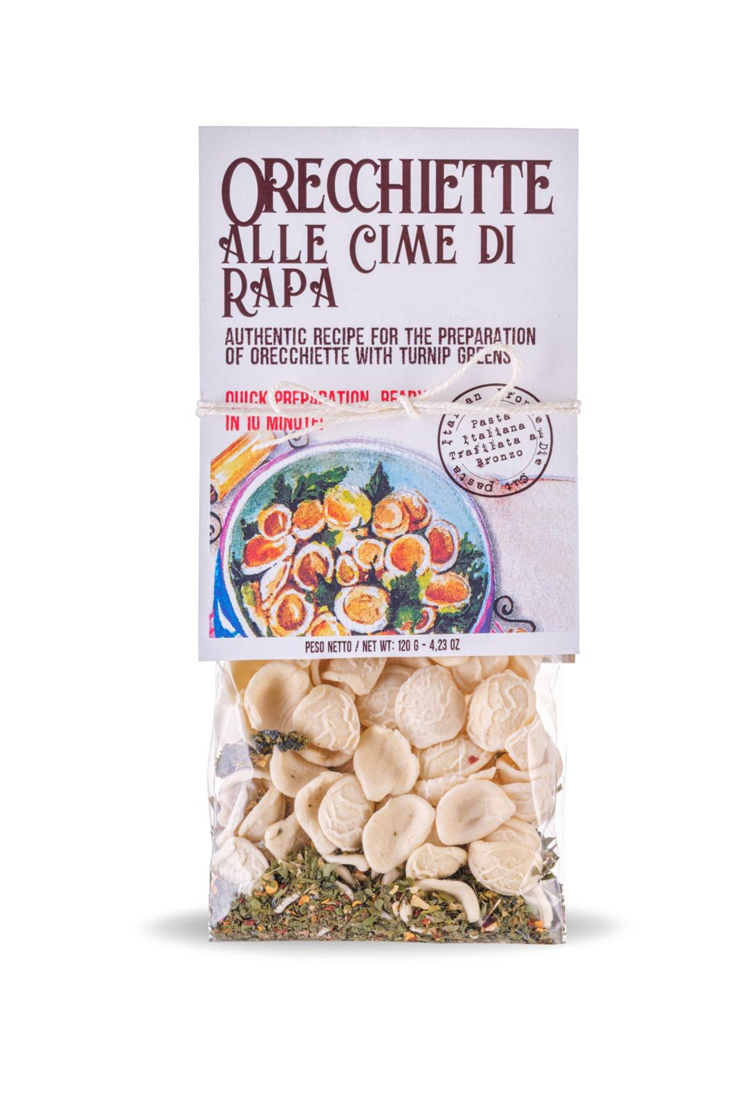 Orecchiette alle cime di rapa gewürzt 120g /Artigiani dei Sapori