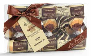 Trüffelpralinen  Tartufi gemischt in der Box Tiramisu und Triple Schoko 145g | La Perla
