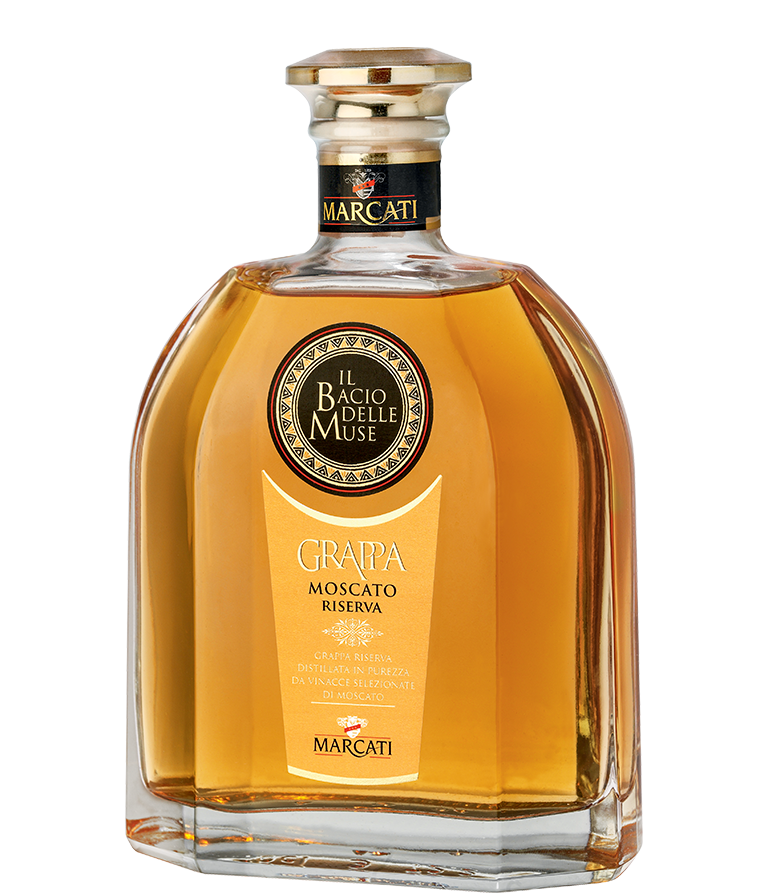 Grappa di Moscato Riserva - Il Bacio delle Muse 0,7l 40% | Marcati