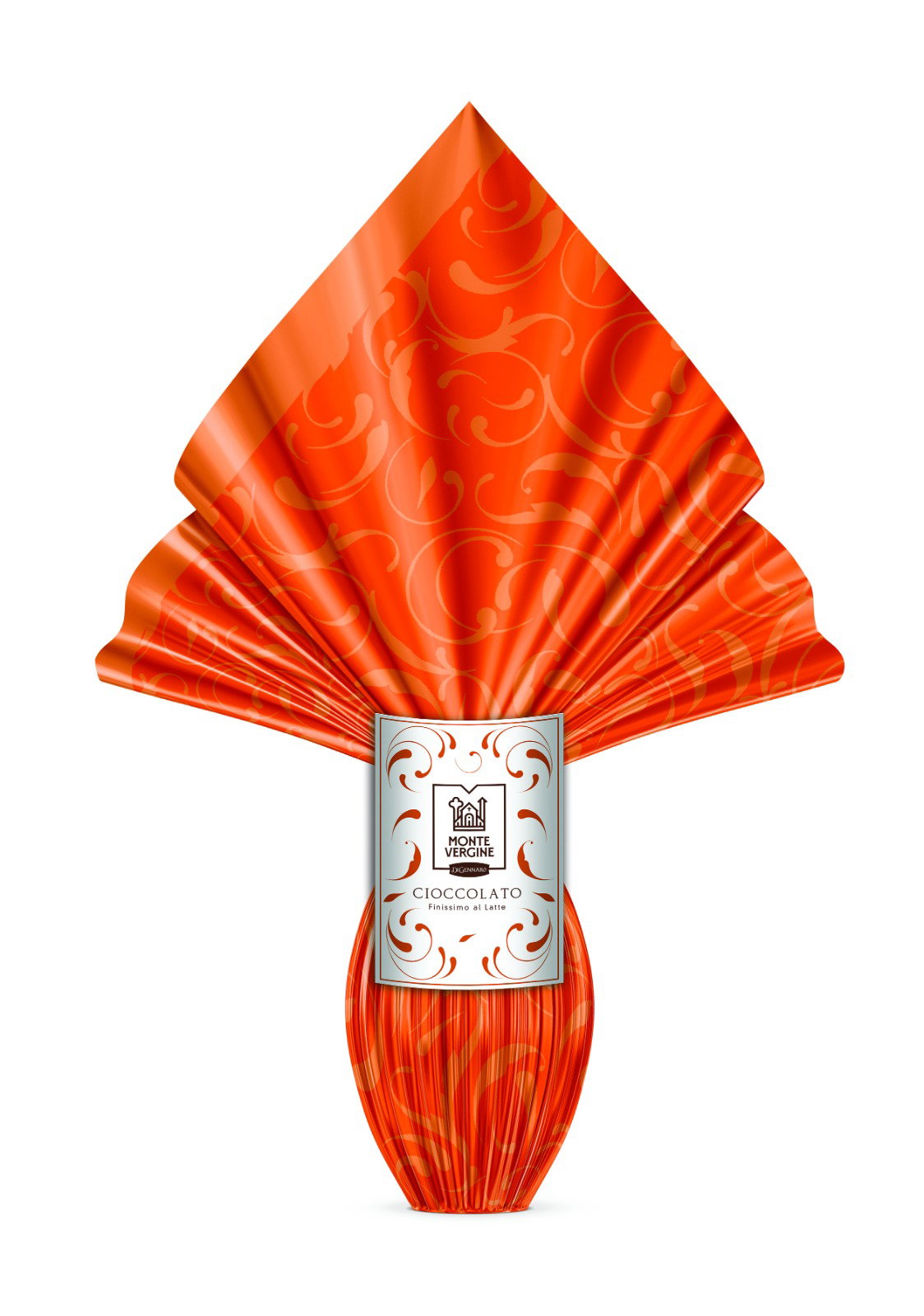 Schokoladen-Eier, Osterhasenform, Orange/Hellorange, Feste Verpackung, Bedruckte Verpackung