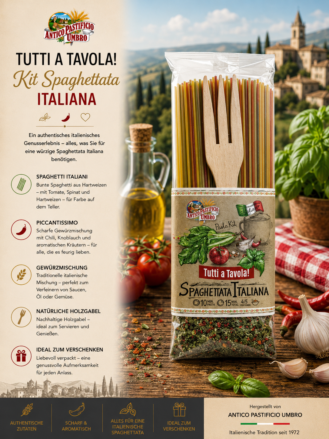 Spaghetti, Spaghettiset, Italienische Küche, Spaghetti-Set, Kit Spaghetti