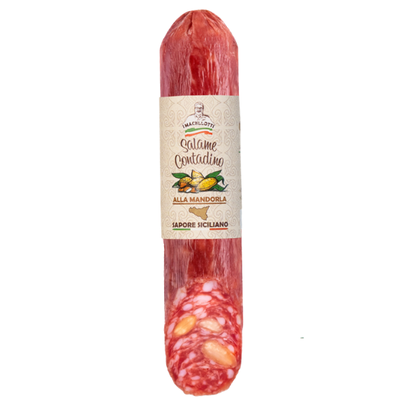 Salami, Contadino, Allamandorla, Sizilianisch, Scheibenmuster