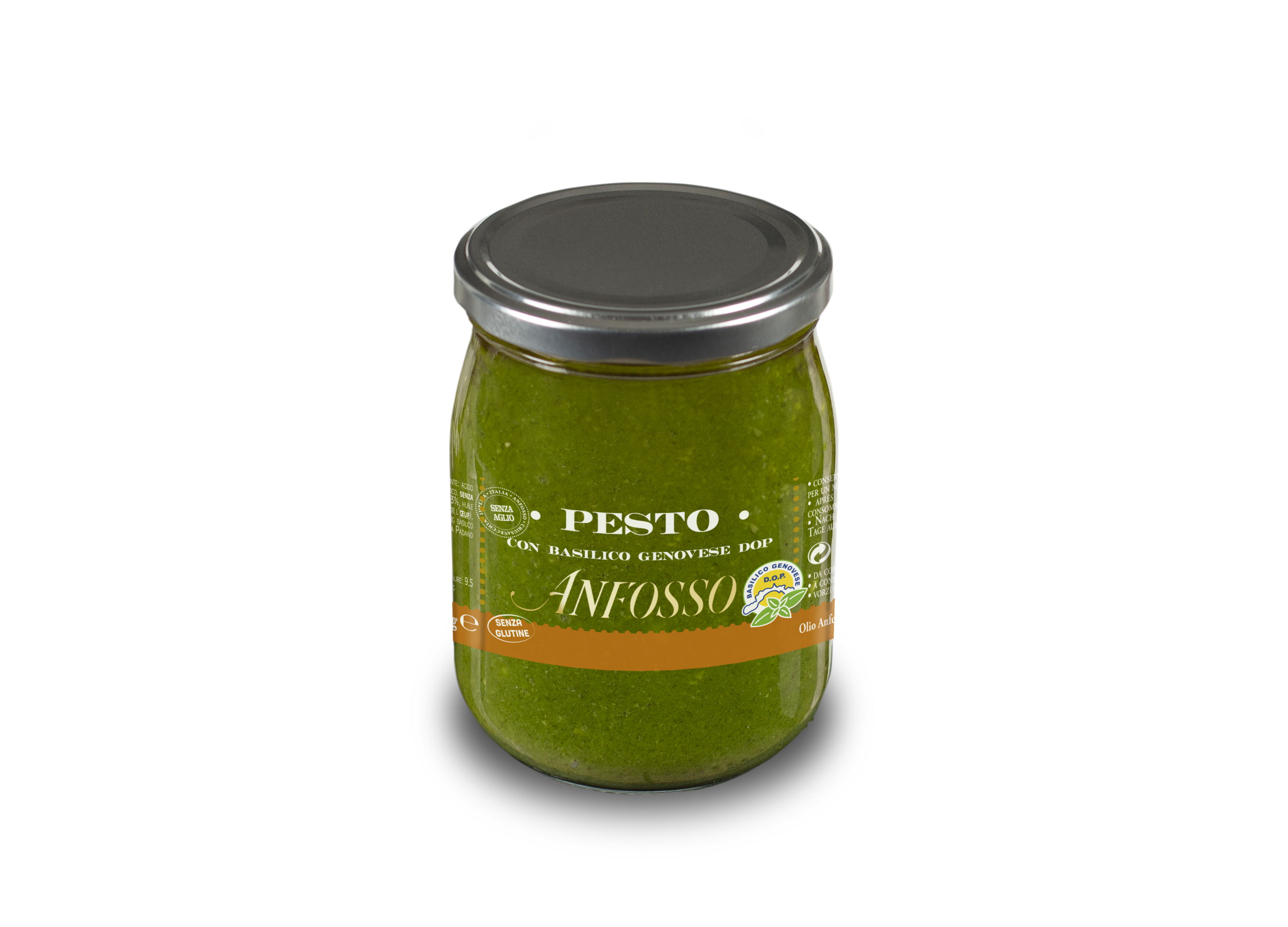 Pesto con Basilico Genovese D.O.P - senza Aglio - 500g | Anfosso